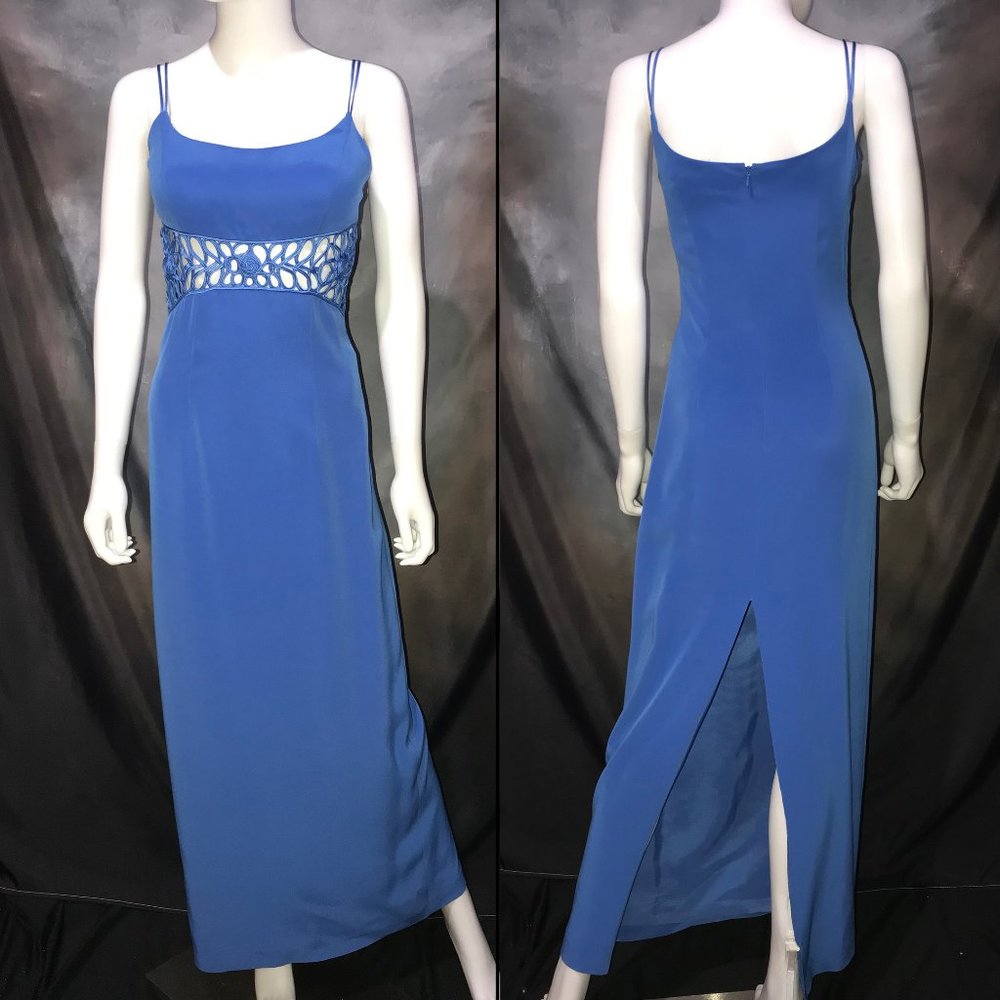 NiteLine by Nahdree Blue Full Length Prom Dress wi